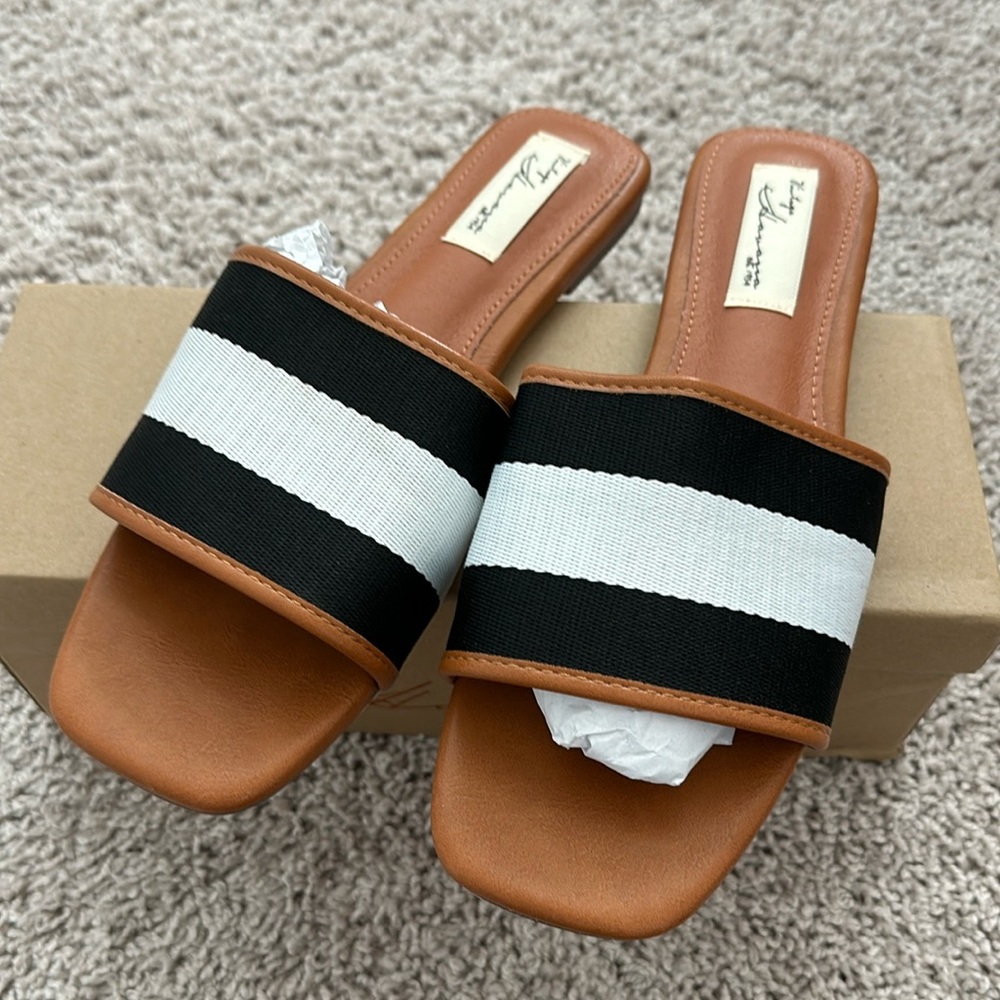 NIB Vintage Havana Lety Slides Sz 8.5